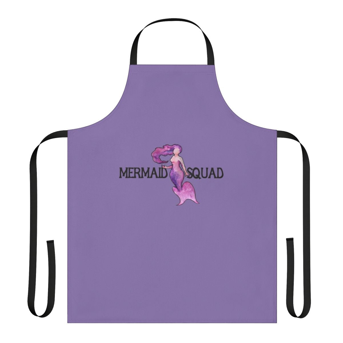Purple mermaid friends apron with mythical creature design