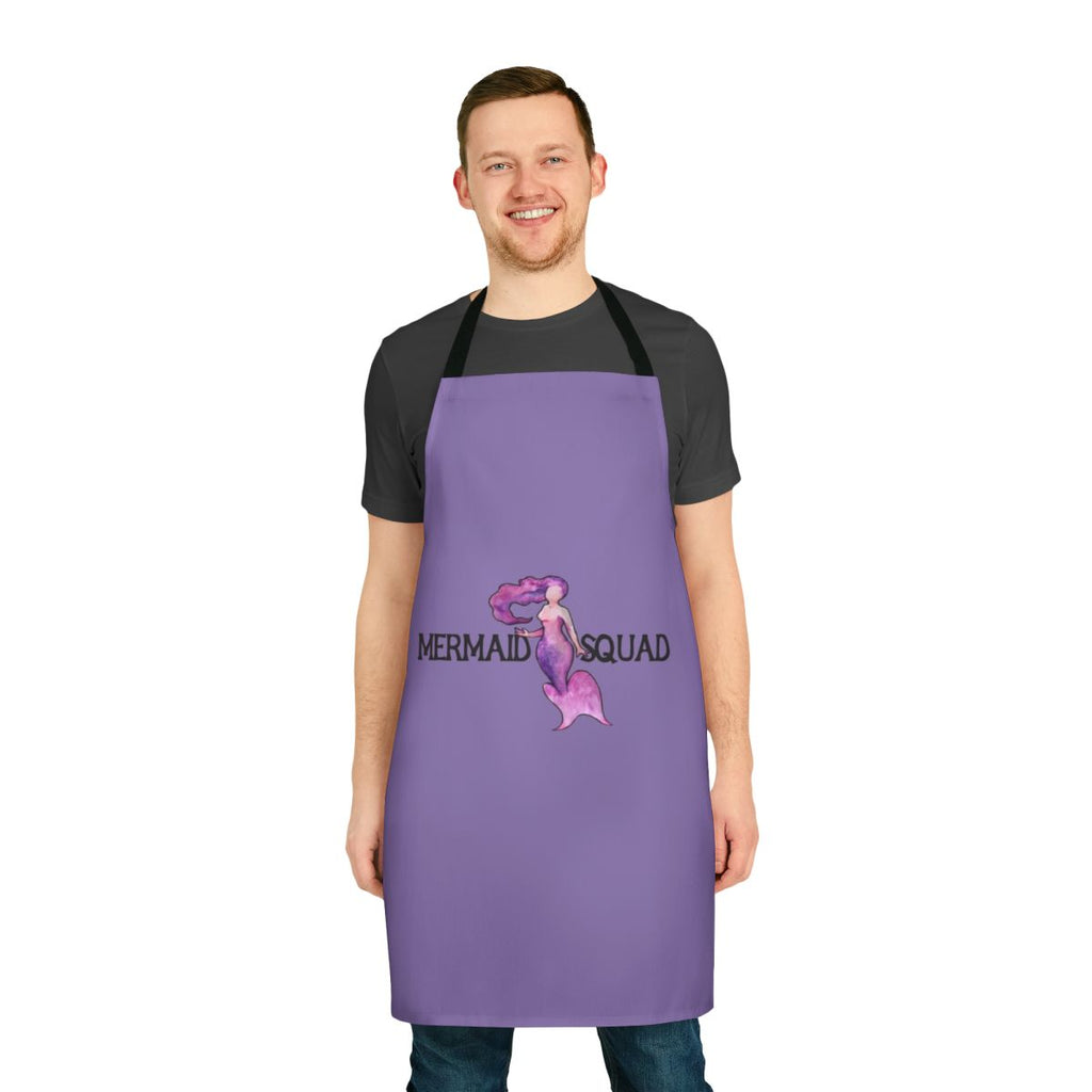 Purple mermaid friends apron with mythical creature design