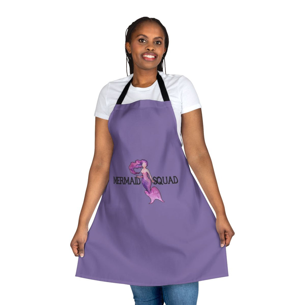 Purple mermaid friends apron with mythical creature design