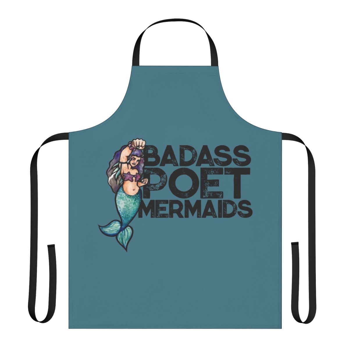 Apron featuring whimsical mermaid design for poetry lovers