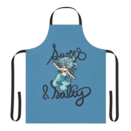 Whimsical mermaid-inspired apron featuring a sweet and salty design