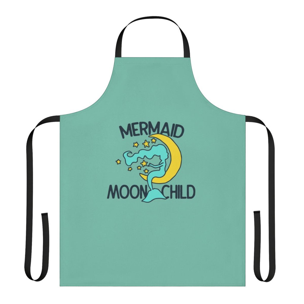 Mermaid Moonchild Apron with Captivating Floral and Moon Design