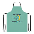 Mermaid Moonchild Apron with Captivating Floral and Moon Design
