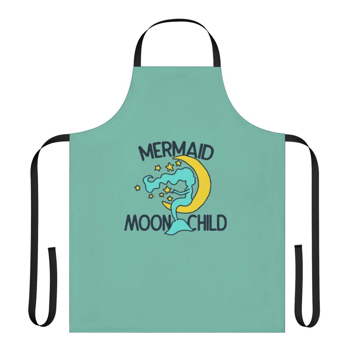 Mermaid Moonchild Apron with Captivating Floral and Moon Design