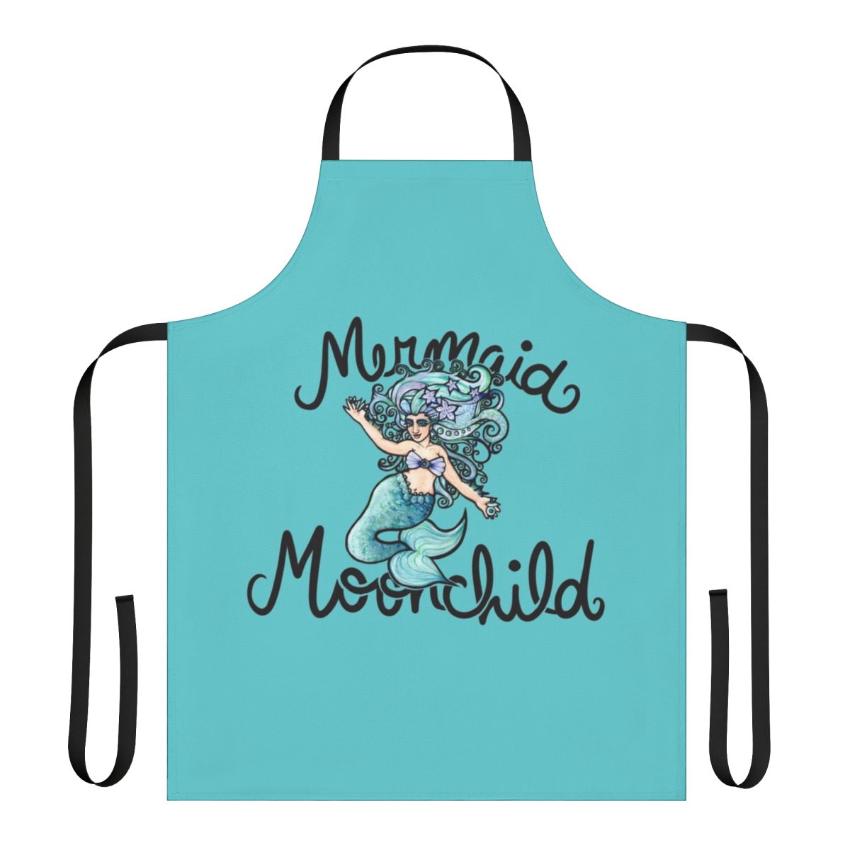 Mermaid Moonchild Apron with Crescent Moon Design