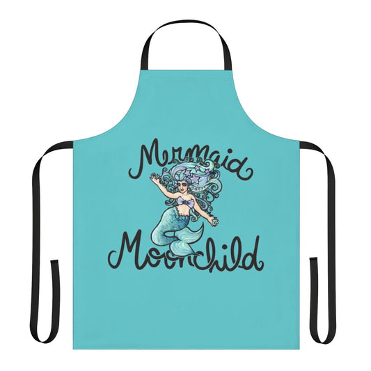 Mermaid Moonchild Apron with Crescent Moon Design