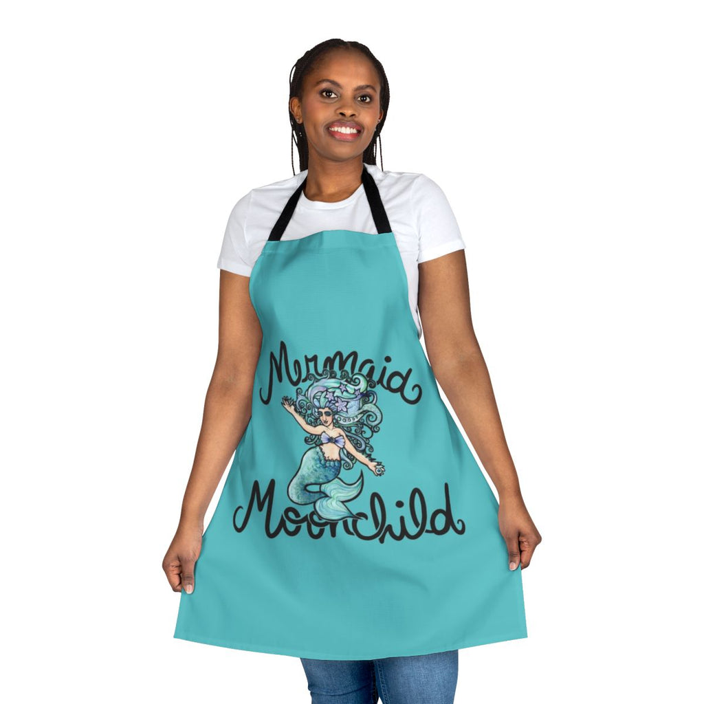 Mermaid Moonchild Apron with Crescent Moon Design