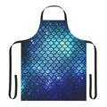 Mermaid tail inspired apron with scales, ocean and galaxy design