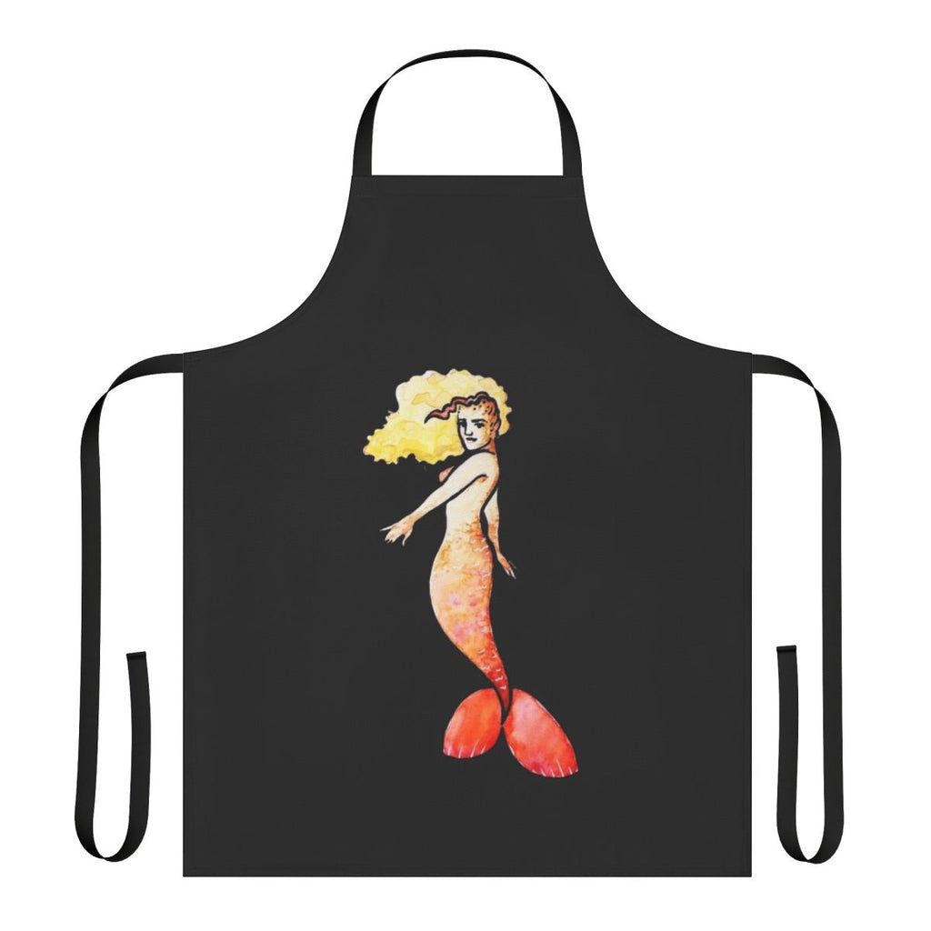 Vibrant mermaid-patterned apron with a whimsical design