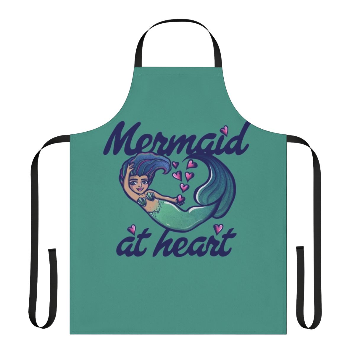 Colorful mermaid-themed apron with a whimsical, oceanic design