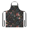 Midnight floral design apron for vintage-inspired kitchen tasks