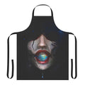 Striking apron featuring a captivating Mother Earth design by artist Julia