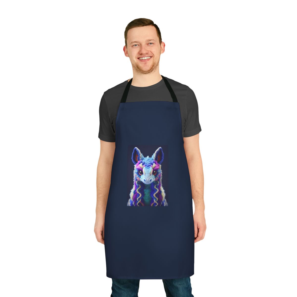 Vibrant fantasy art apron featuring a mystical, legendary creature in a dreamlike, folklore-inspired design.