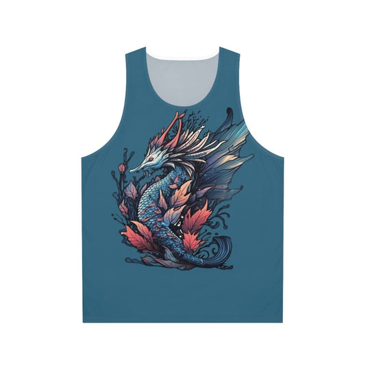 Unisex tank top featuring a design of mythical creatures