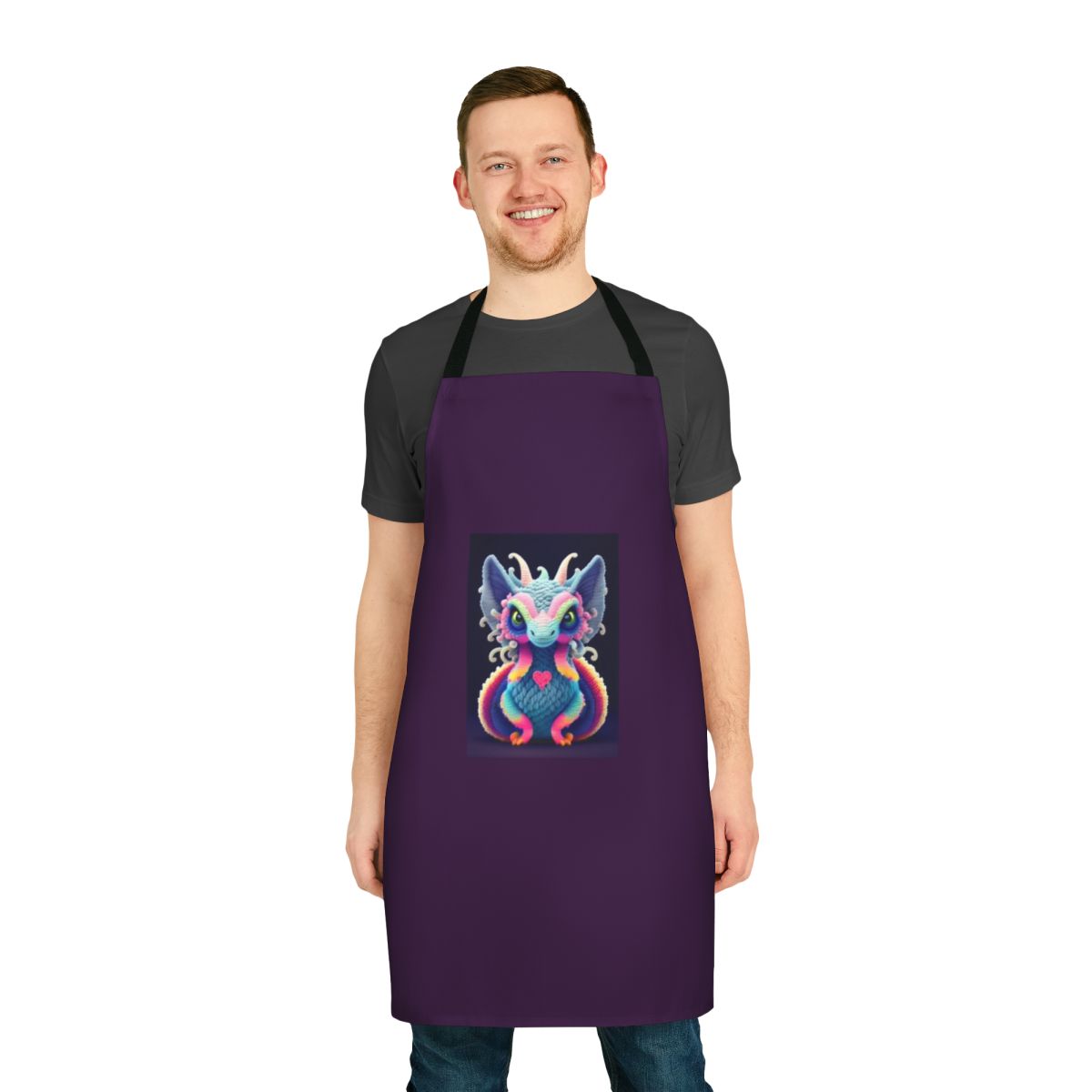 Apron featuring a vibrant, imaginative design of a legendary mythical creature from fantasy folklore