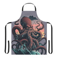 Whimsical apron featuring a variety of enchanting mythical sea creatures