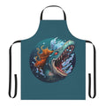 Apron featuring a whimsical design of mythical sea creatures