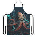 Apron featuring whimsical illustrations of mythical sea creatures