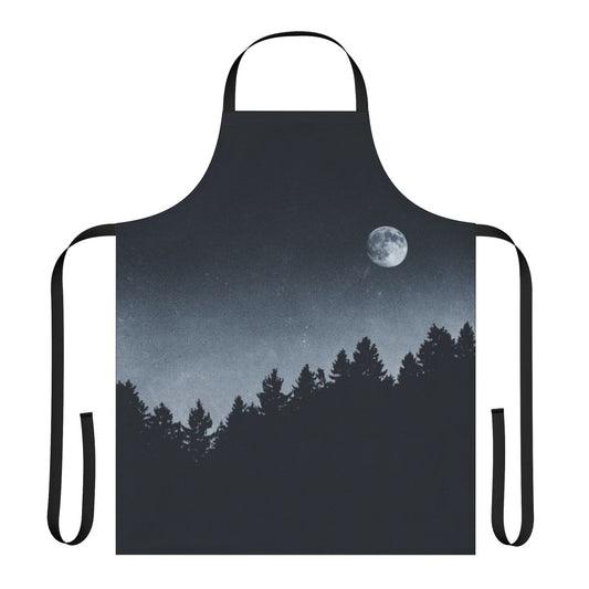A beautiful apron featuring a mystical landscape under the night sky, perfect for the nature-loving adventurer.
