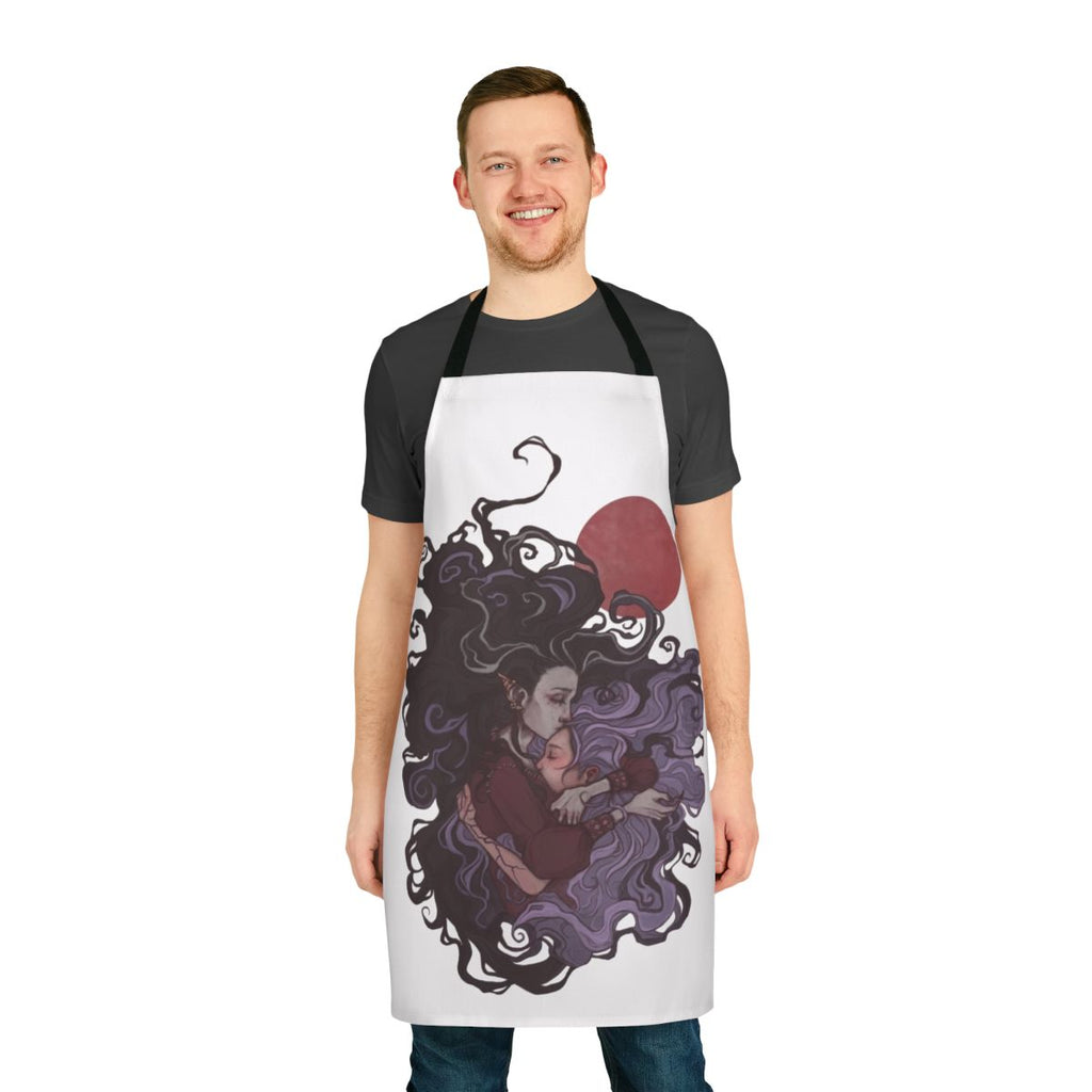 A fantasy-inspired apron featuring the phrase "Nightmares Are Just Fun Dreams"