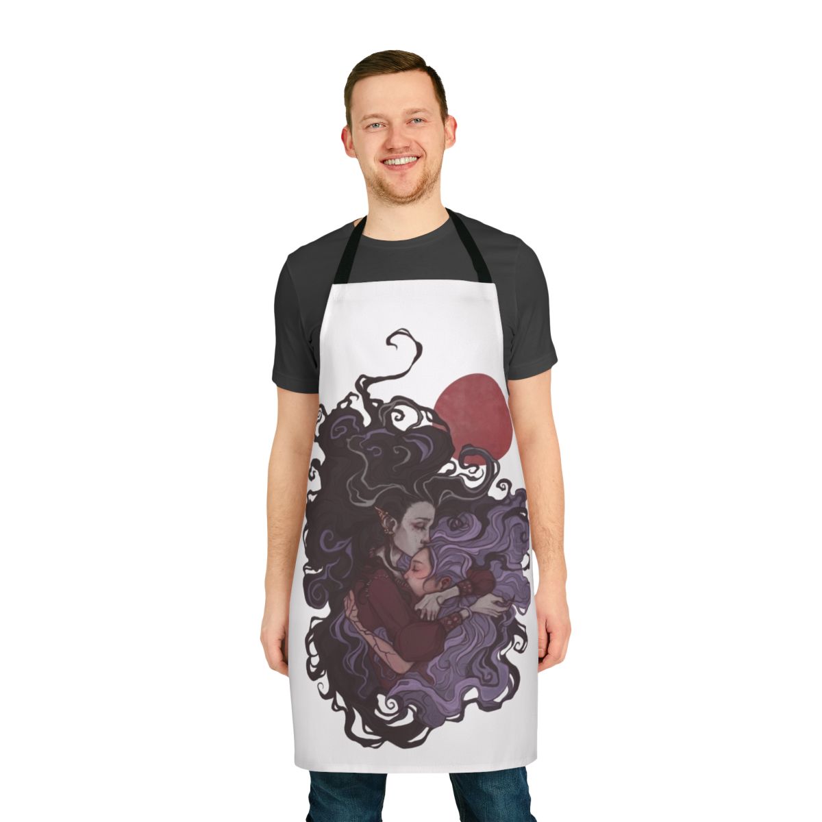 A fantasy-inspired apron featuring the phrase "Nightmares Are Just Fun Dreams"