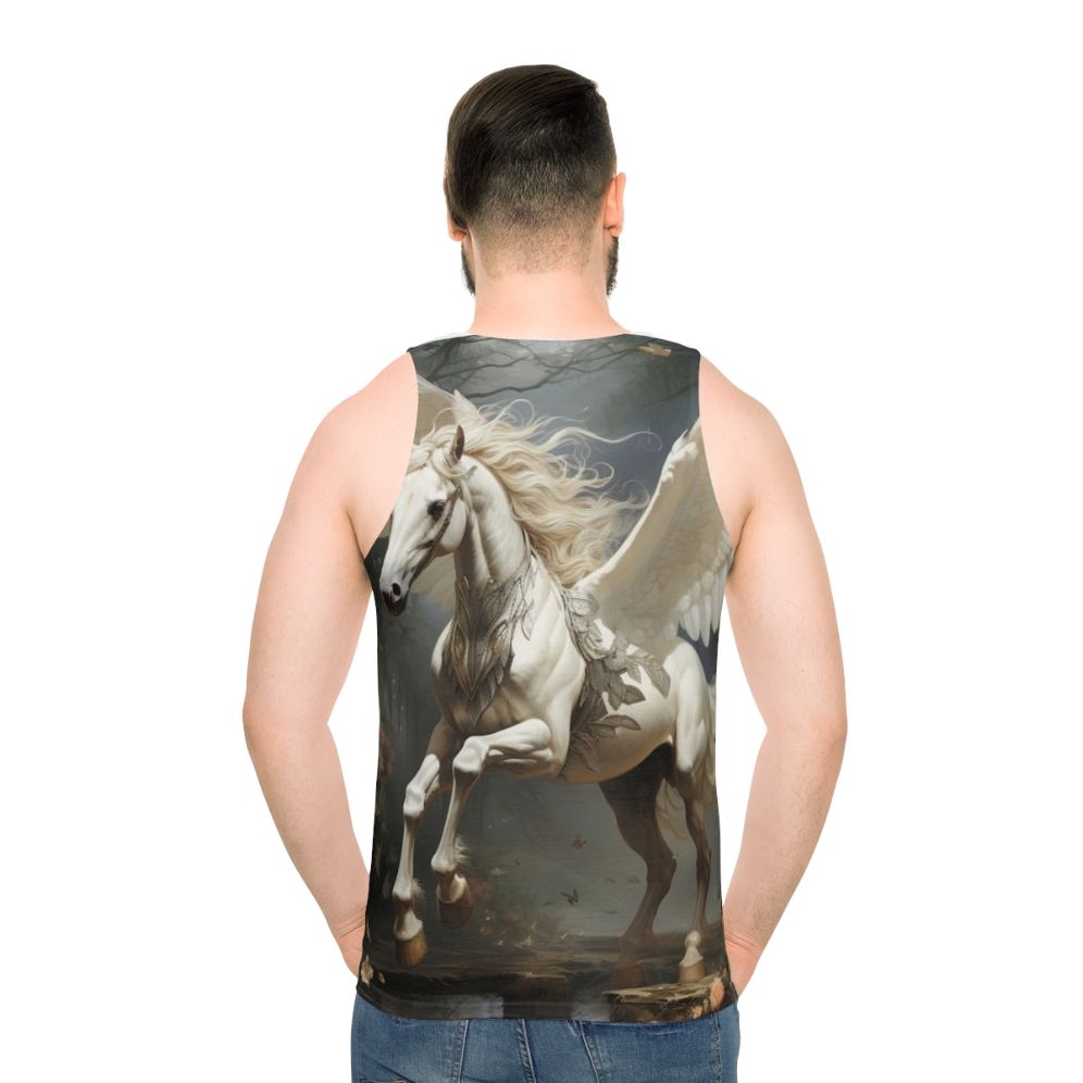 Unisex tank top with enchanting pegasus design