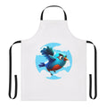 Whimsical apron featuring a phoenix chick design in a medieval fine art style
