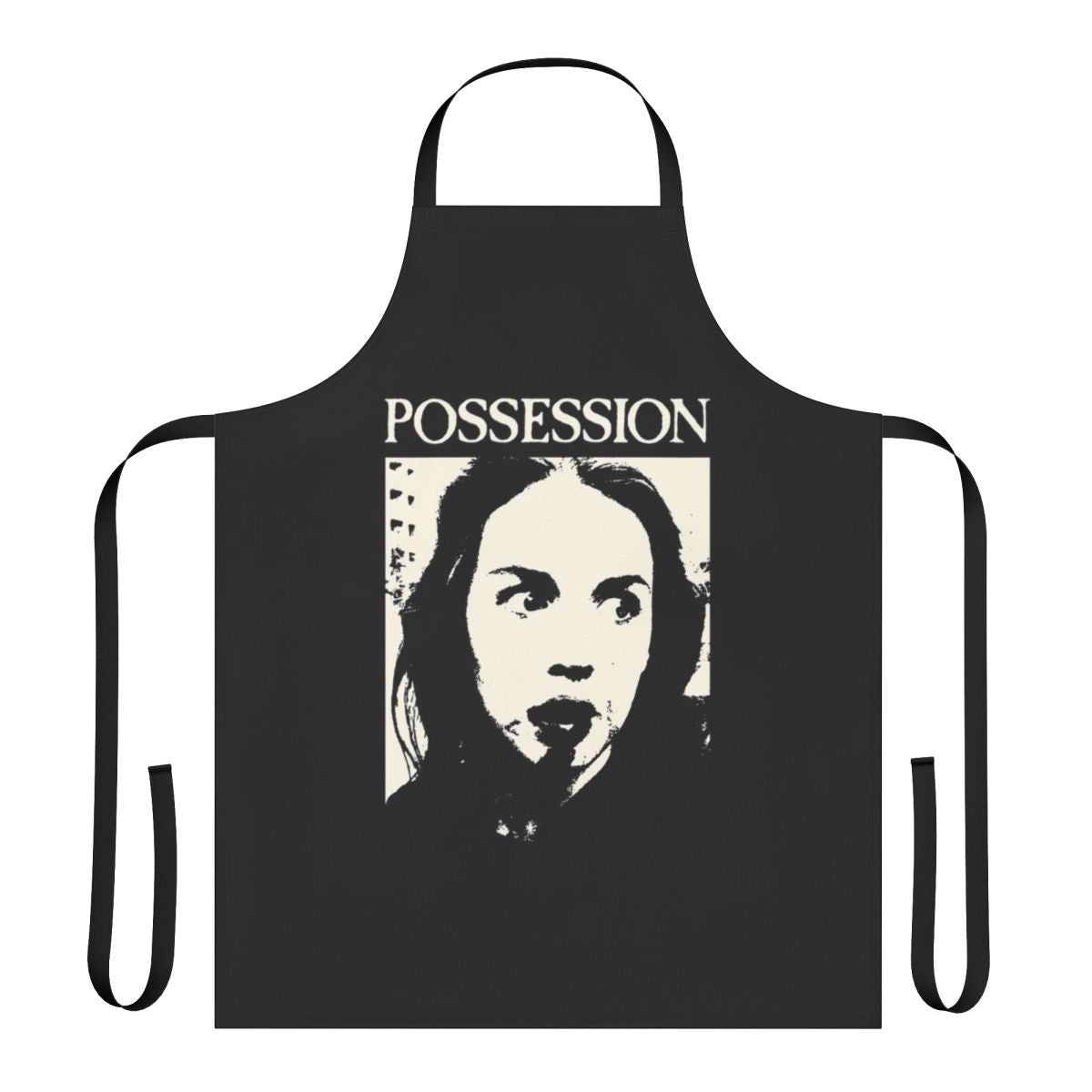 A stylish possession-themed apron for occult and witchcraft practices.