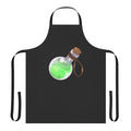 Fantasy-inspired potion-themed apron with blue and red potions