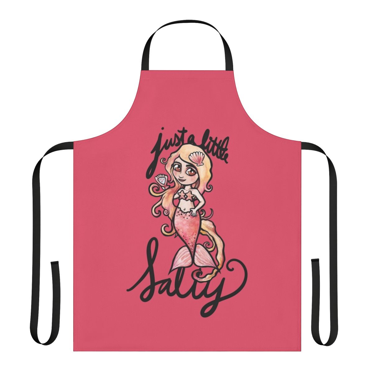 Enchanting salty mermaid apron featuring a beautiful mermaid design