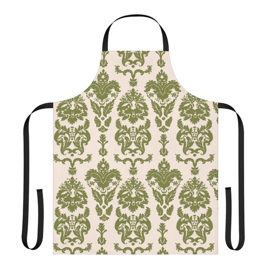 Apron featuring a classic curtain pattern inspired by the musical The Sound of Music