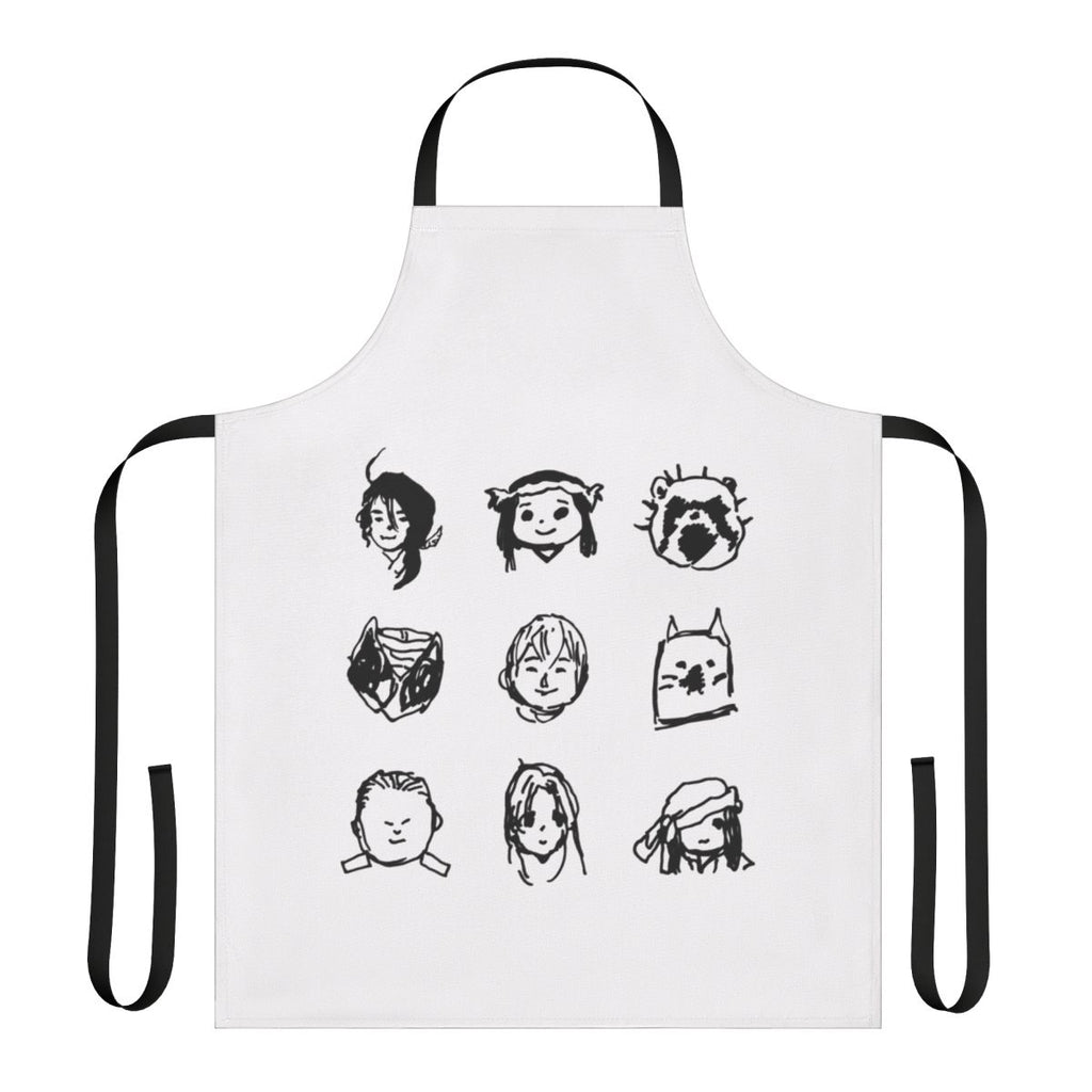 Stylish "To Your Eternity" themed apron featuring characters from the popular anime series
