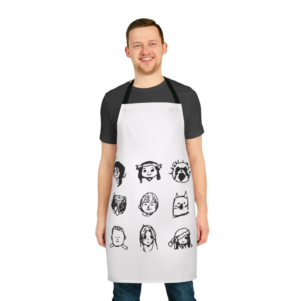 Stylish "To Your Eternity" themed apron featuring characters from the popular anime series