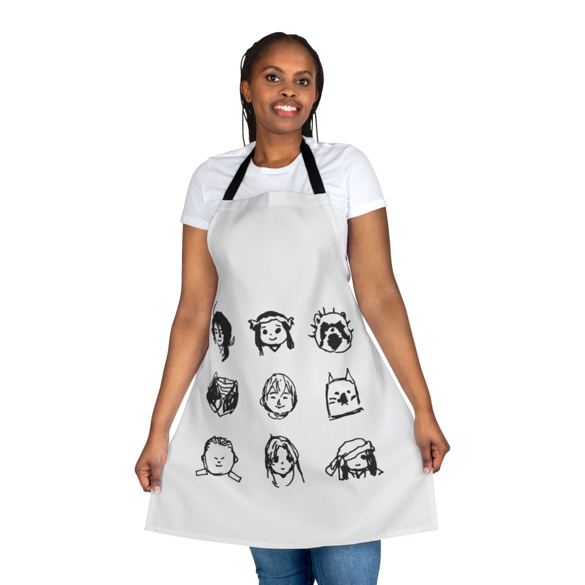 Stylish "To Your Eternity" themed apron featuring characters from the popular anime series