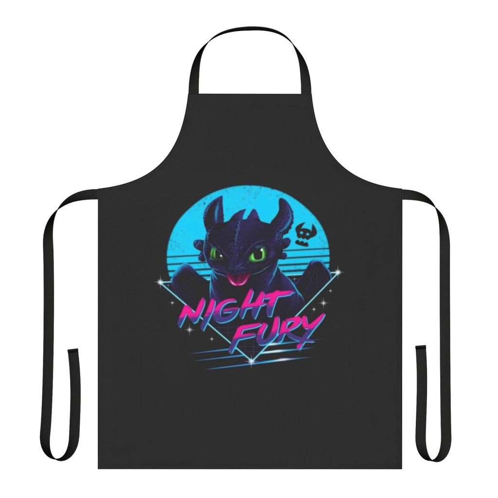 Toothless Night Fury inspired apron with a galaxy design