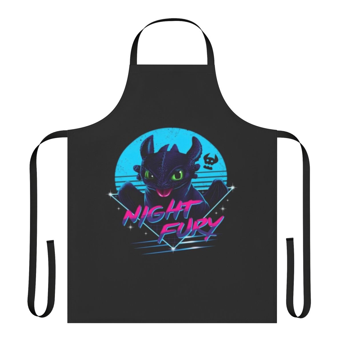 Toothless Night Fury inspired apron with a galaxy design