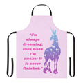 Whimsical apron featuring the iconic unicorn from the classic fantasy film "The Last Unicorn"