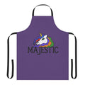 A vibrant and whimsical unicorn apron featuring a majestic rainbow design.