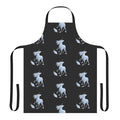 A whimsical unicorn apron in a dark, gothic style for the fantasy enthusiast.