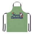 Whimsical illustration of a unicorn on a high-quality apron perfect for the holiday season
