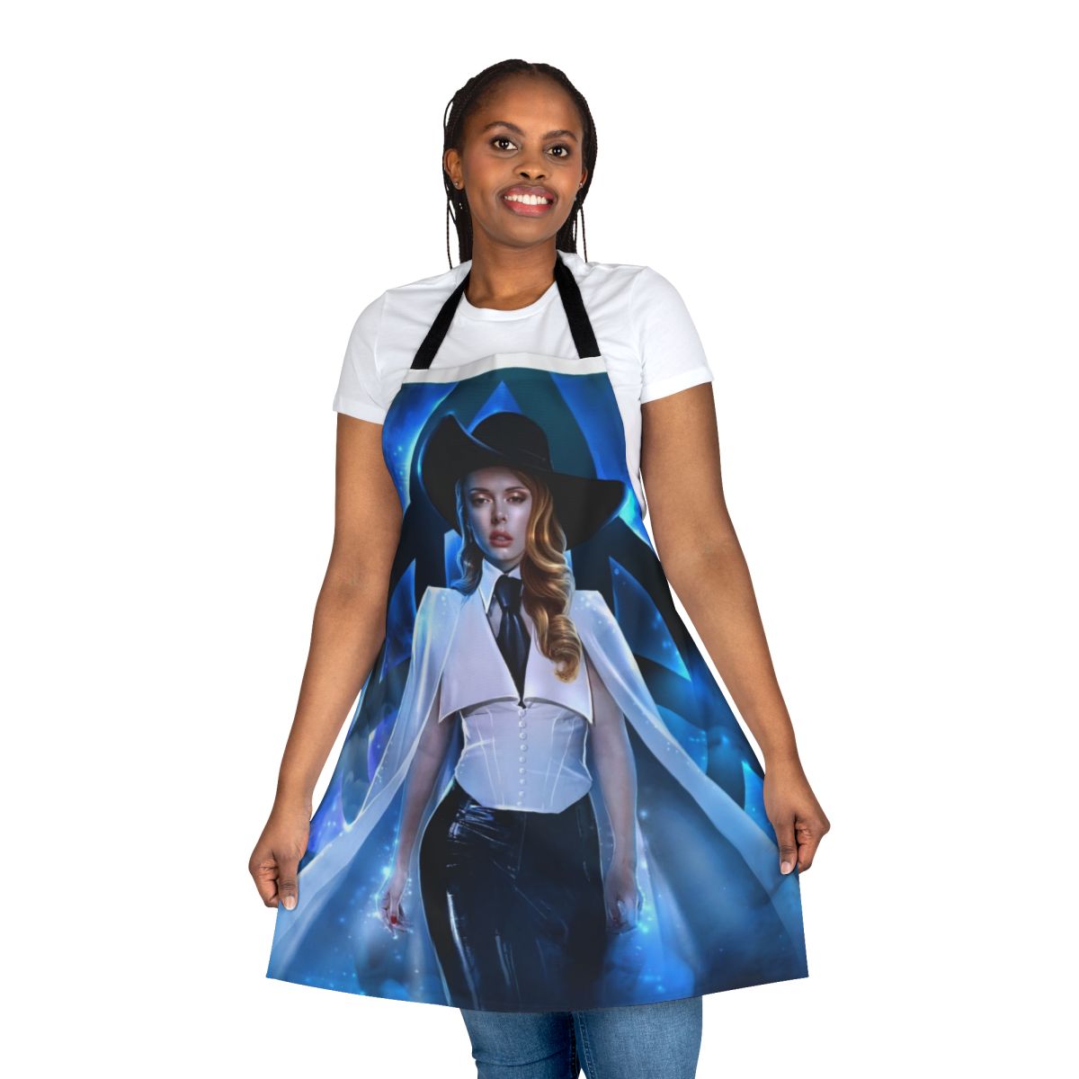 A beautiful white angel-inspired apron perfect for cosplay, witch-themed events, and more.
