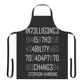 Encoded and reversed apron design with "Adapt or Die" message for science enthusiasts
