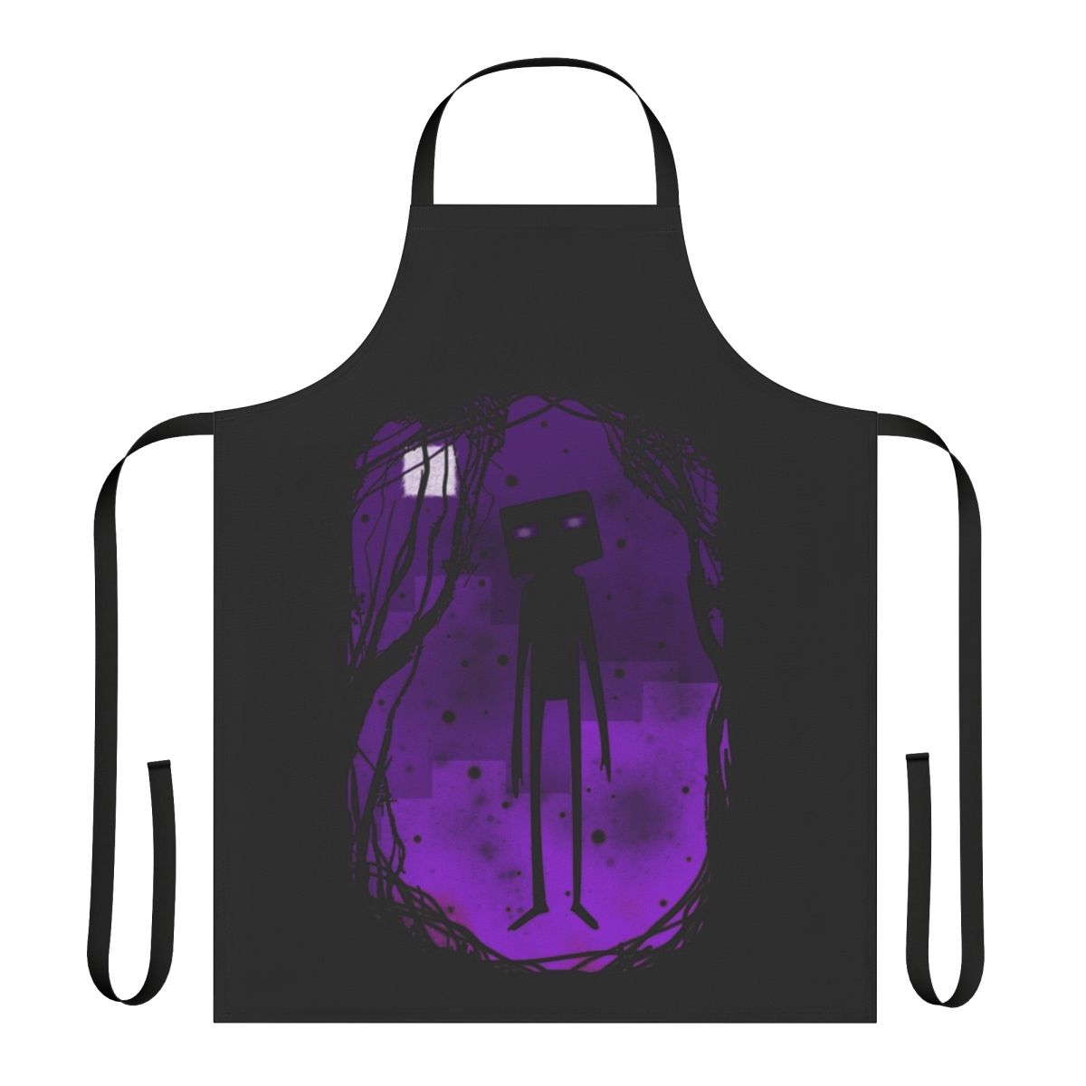 Endermen-themed minimalist apron for Minecraft enthusiasts
