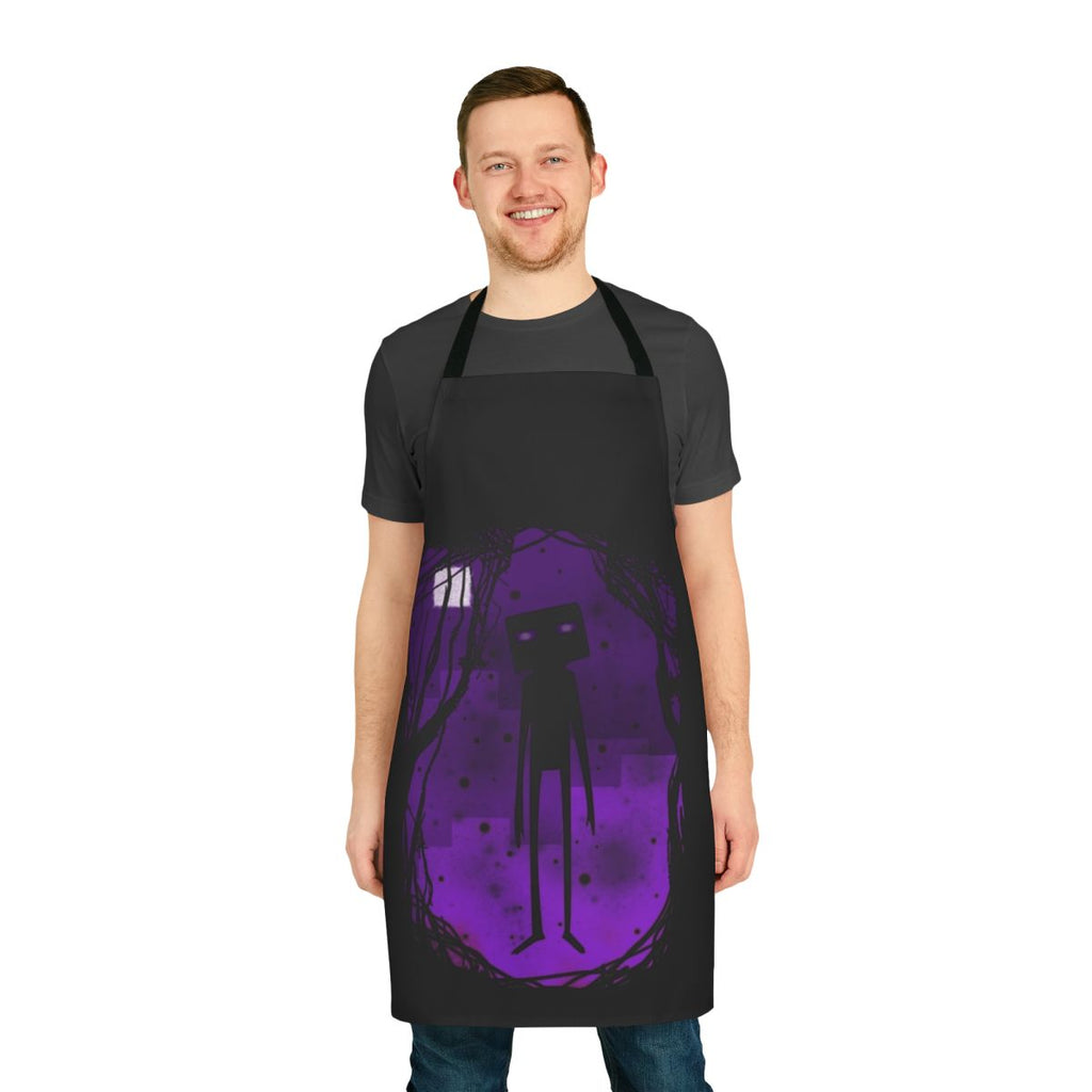 Endermen-themed minimalist apron for Minecraft enthusiasts