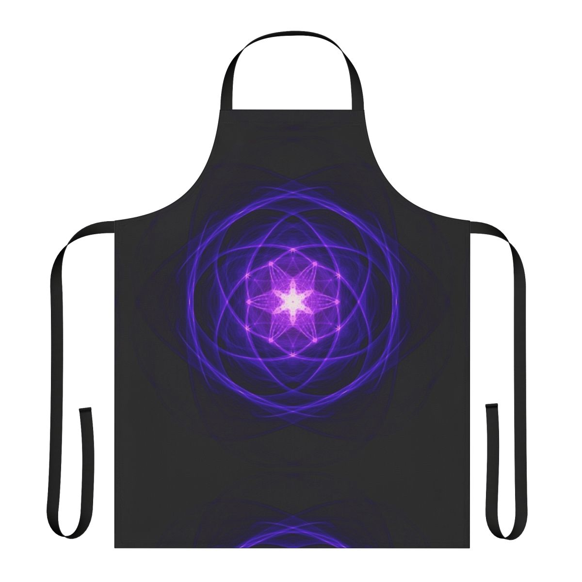 Energetic geometry spiritual apron with abstract design featuring sacred geometry symbols and shapes