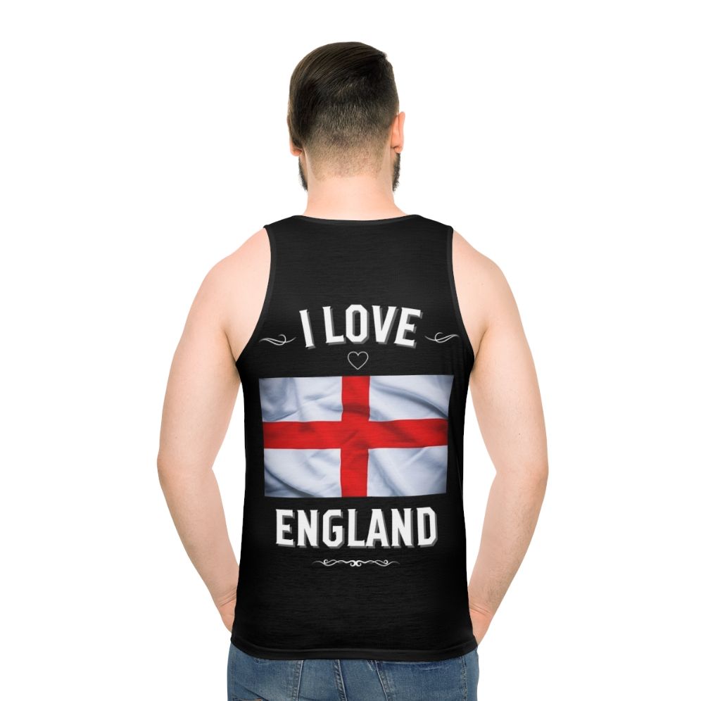 Unisex tank top with England flag design