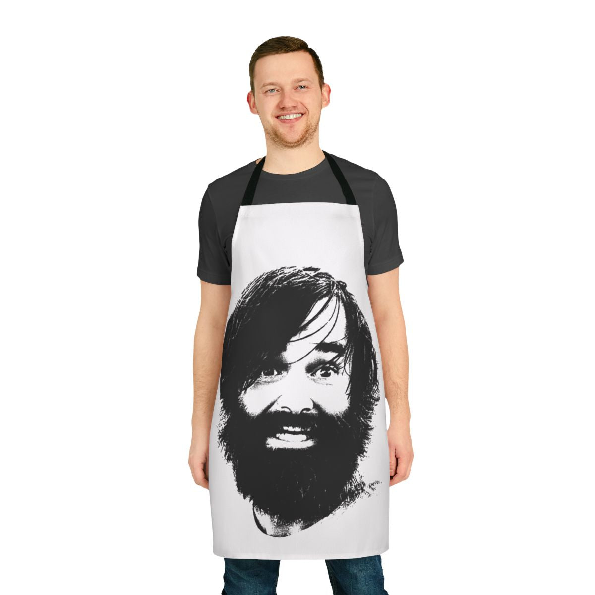 Apron featuring a humorous design inspired by the TV show "The Last Man on Earth"