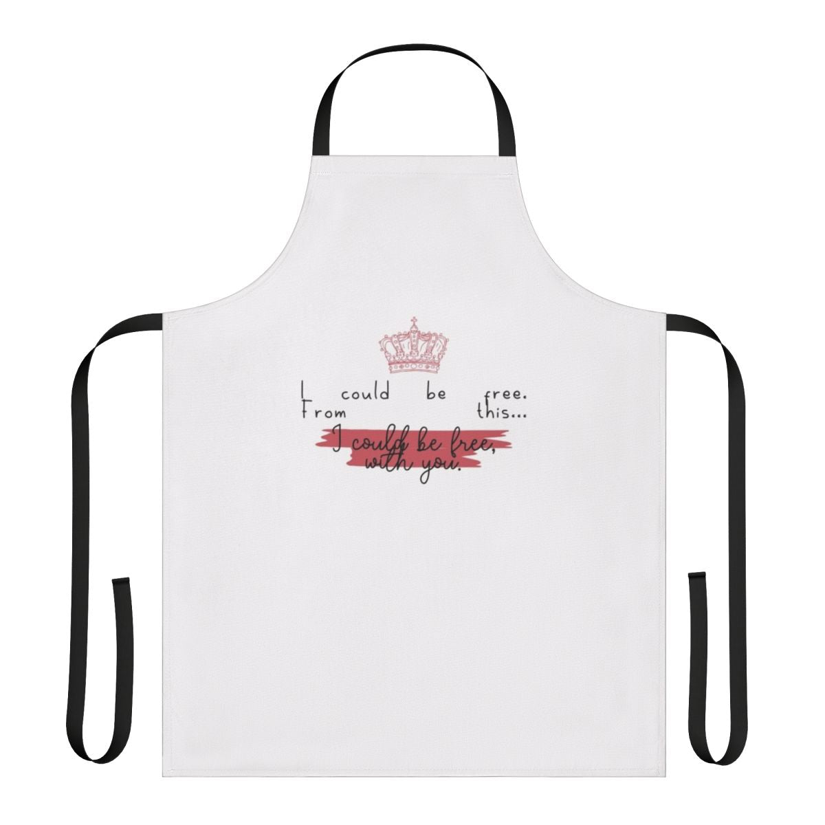 Young Royals-themed apron with line art design