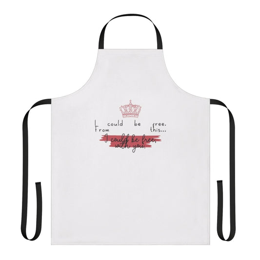 Young Royals-themed apron with line art design