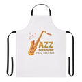 Paul Desmond inspired jazz apron with saxophone and music notes